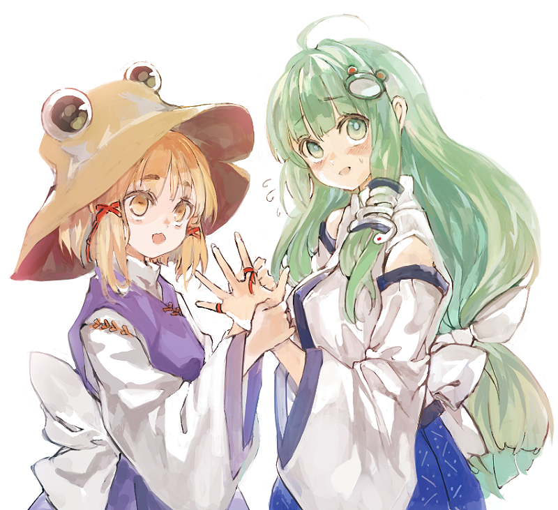 kochiya sanae and moriya suwako (touhou) drawn by konabetate