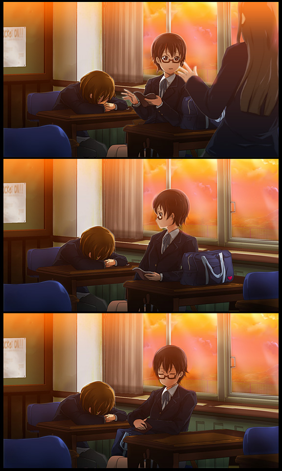 hirasawa yui and manabe nodoka (k-on!) drawn by 71_(nanaichi_drafting)