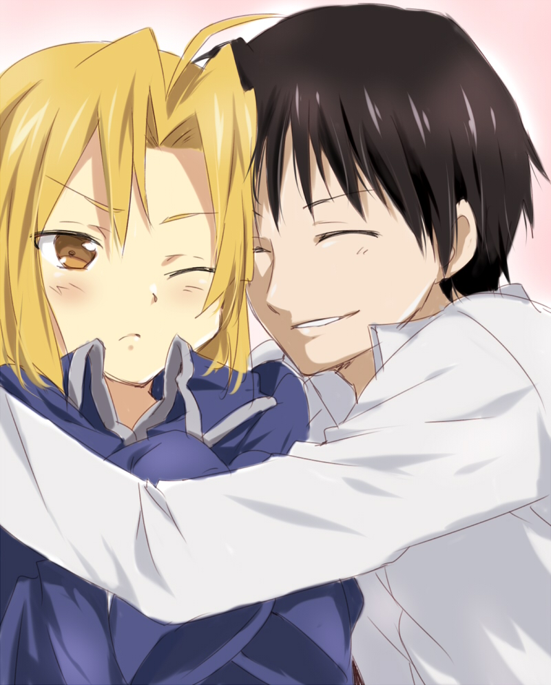 edward elric and roy mustang (fullmetal alchemist) drawn by maruki_(punchiki)