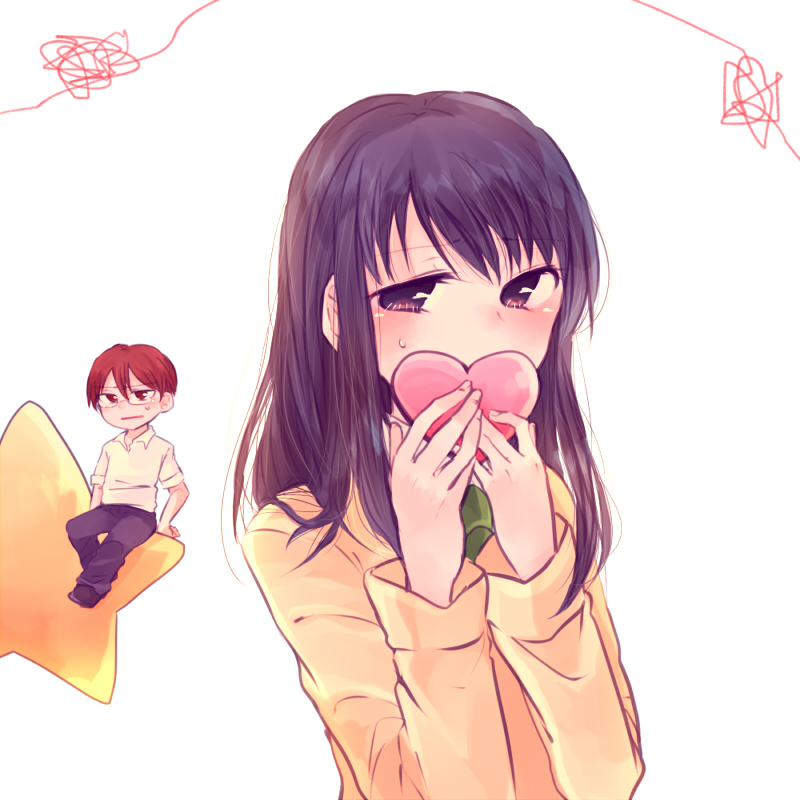 maki natsuo and ikezawa masaomi (love lab) drawn by mizuki_(flowerlanguage)