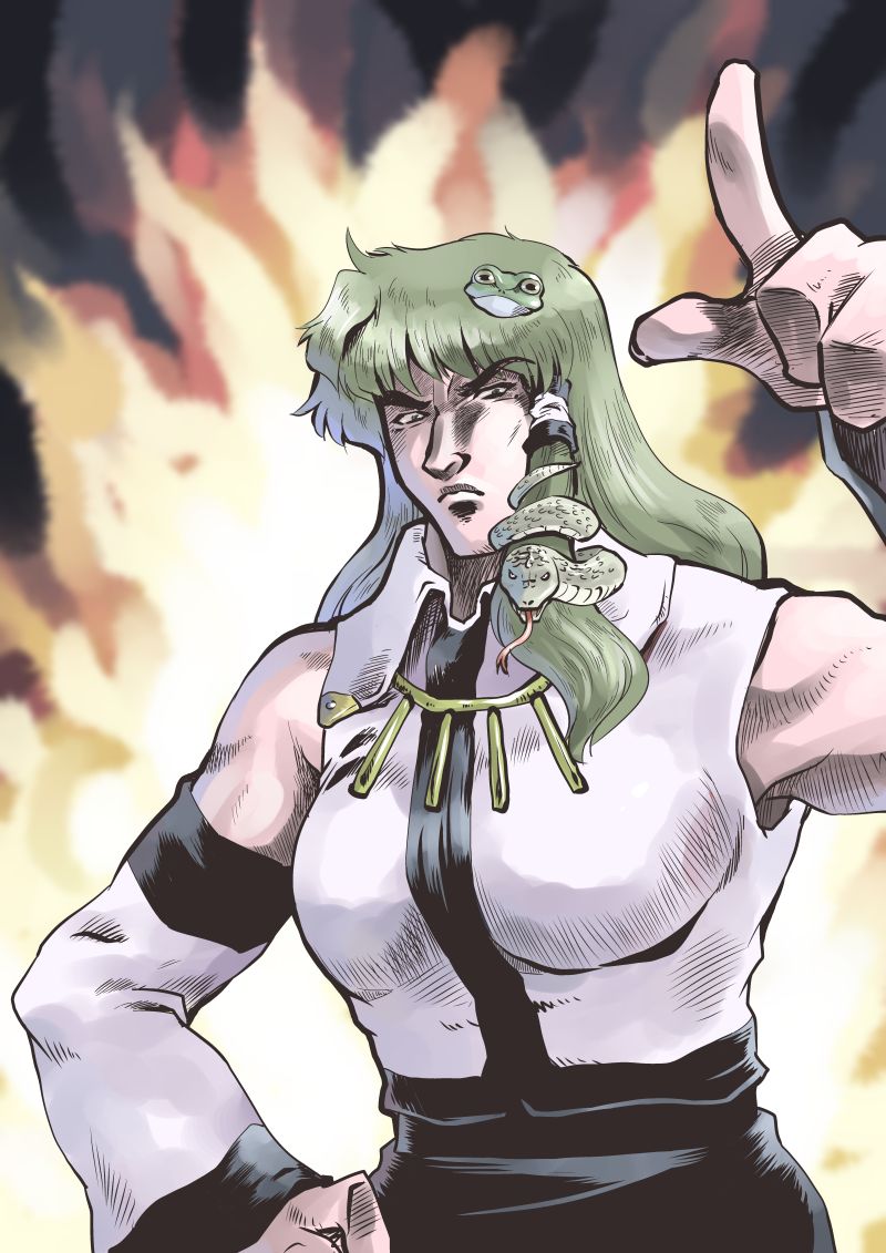 kochiya sanae (touhou and 1 more) drawn by mizuki_hitoshi