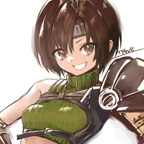 yuffie kisaragi (final fantasy and 3 more) drawn by tyone