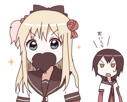 toshinou kyouko and funami yui (yuruyuri) drawn by namori