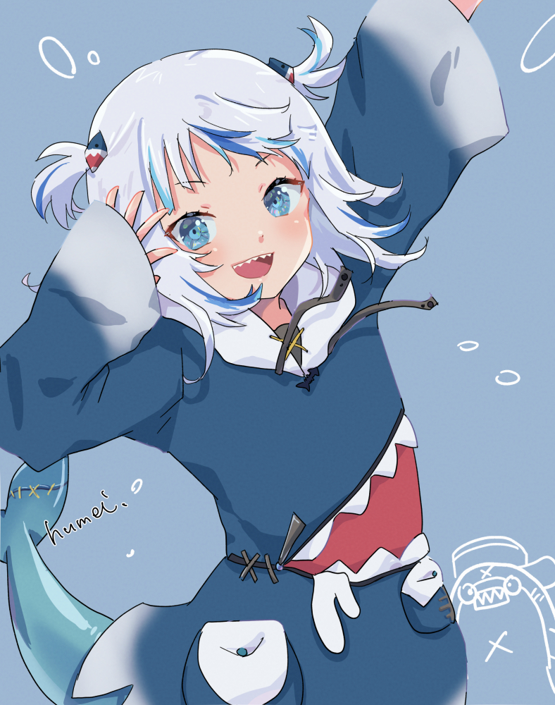 gawr gura (hololive and 1 more) drawn by kyou_fumei