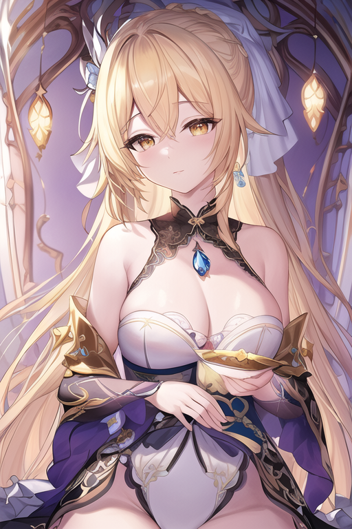 lumine (genshin impact) drawn by keqing_simpact