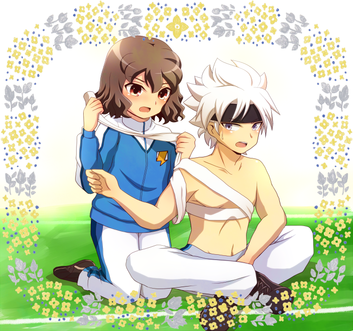 shindou takuto and ibuki munemasa (inazuma eleven and 2 more) drawn by shiramomo