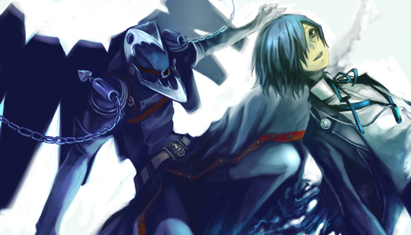 yuuki makoto and thanatos (persona and 1 more) drawn by sazaesan_(routesaza)