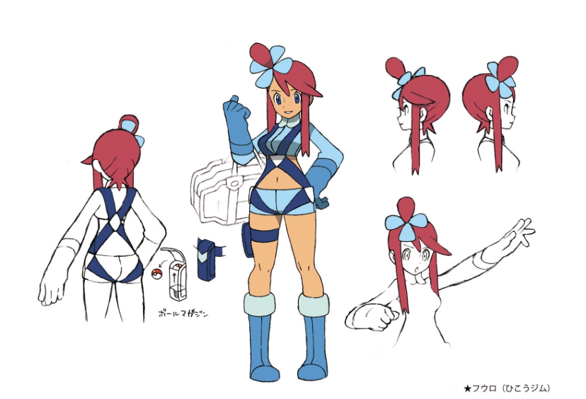 skyla (pokemon and 1 more) drawn by oomura_yuusuke