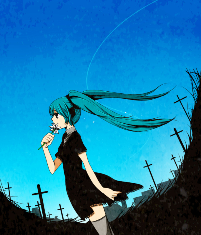 hatsune miku (vocaloid and 1 more) drawn by tsuyuko