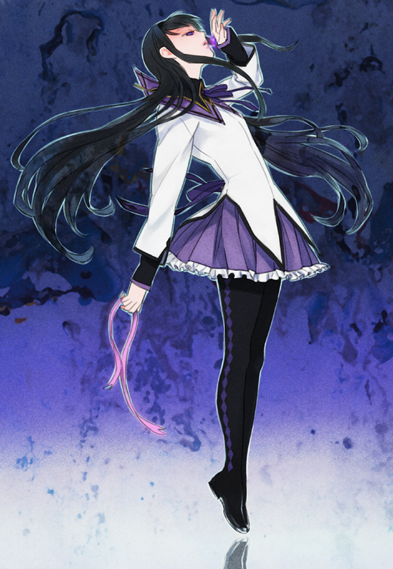 akemi homura (mahou shoujo madoka magica) drawn by kyuugou_(ninekoks)
