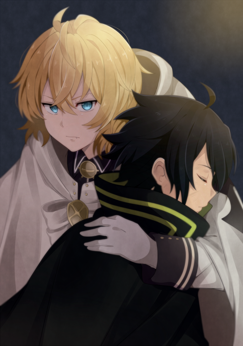 hyakuya yuuichirou and hyakuya mikaela (owari no seraph) drawn by yukichi_(eikichi)