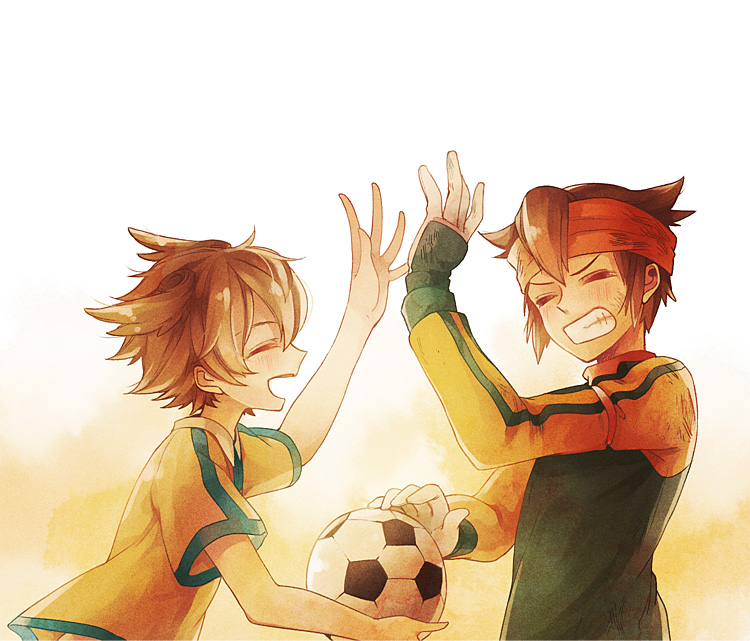 matsukaze tenma and endou mamoru (inazuma eleven go and 1 more) drawn by maico_(a218)