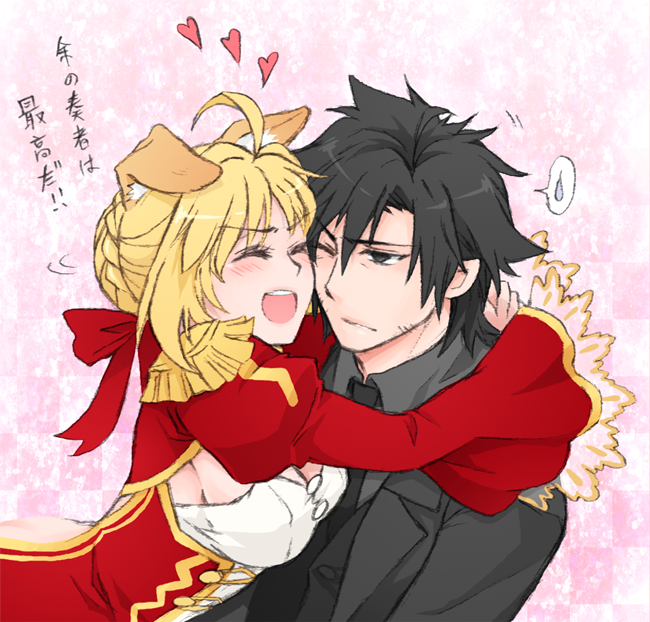 nero claudius and emiya kiritsugu (fate and 2 more) drawn by shinzui_(fantasysky7)