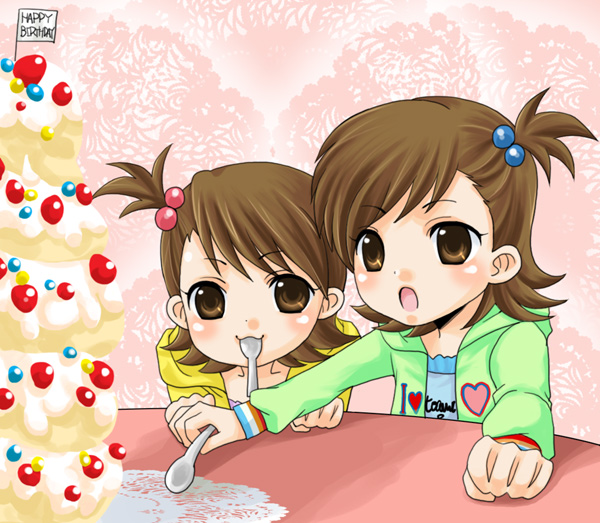 futami mami and futami ami (idolmaster and 1 more)
