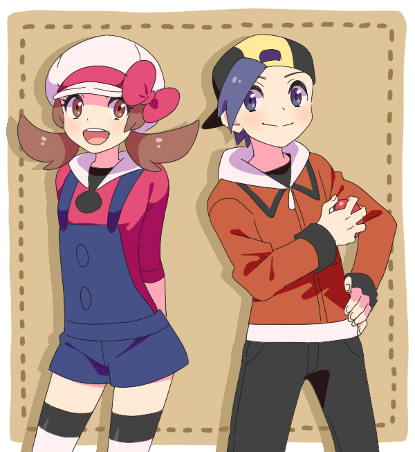 ethan and lyra (pokemon and 1 more) drawn by pumpkinpan