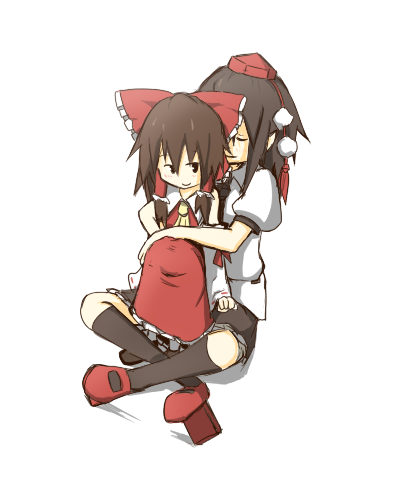 hakurei reimu and shameimaru aya (touhou) drawn by asyura_kumo