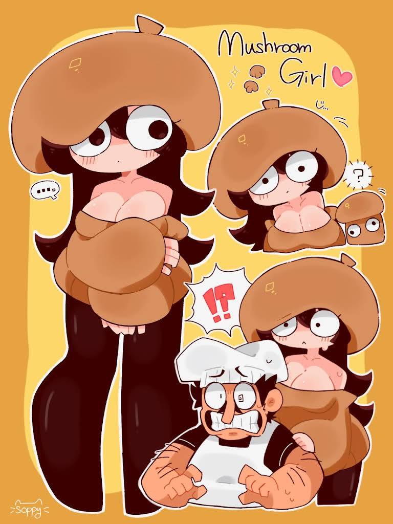 peppino spaghetti and mushroom toppin (pizza tower) drawn by medina73838