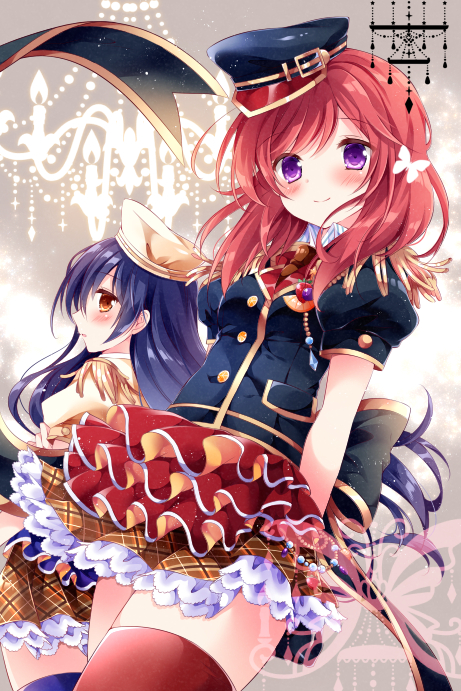 nishikino maki and sonoda umi (love live! and 2 more) drawn by nogi_takayoshi