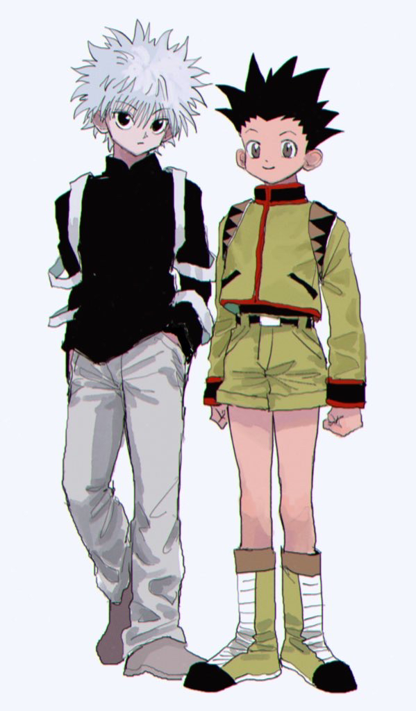 killua zoldyck and gon freecss (hunter x hunter) drawn by torohiko