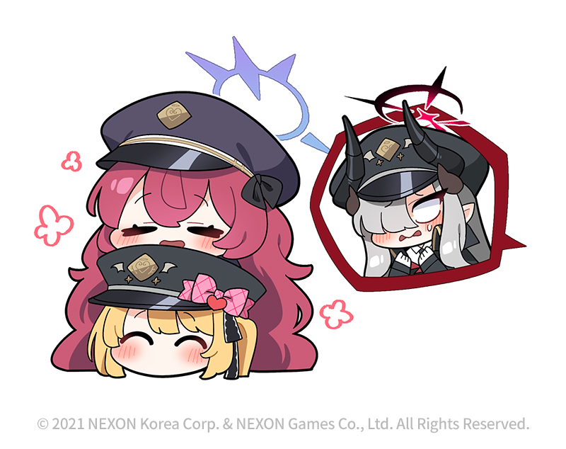 ibuki, iroha, and makoto (blue archive) drawn by donmin_h