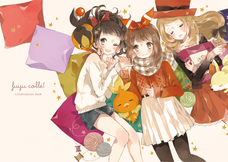 may, hilda, serena, torchic, tepig, and 1 more (pokemon and 3 more) drawn by eko_(ecology)