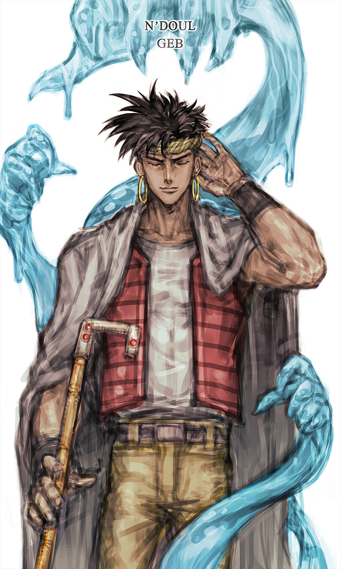 n'doul and geb (jojo no kimyou na bouken and 1 more) drawn by gap_(pdmng)