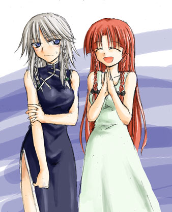 izayoi sakuya and hong meiling (touhou) drawn by minagi