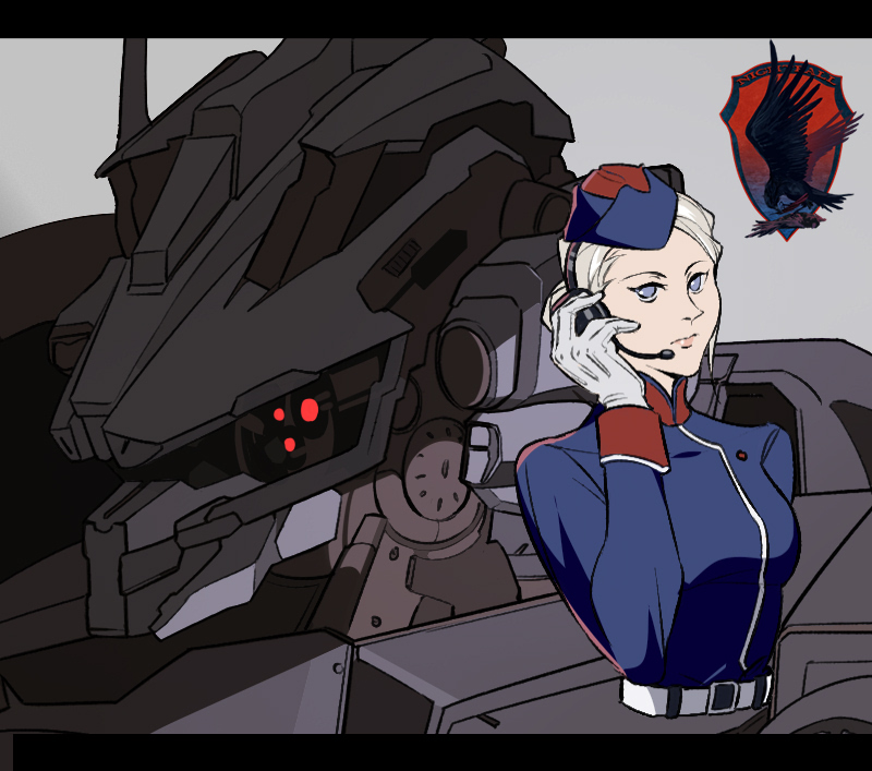 nightfall and raven's operator (armored core and 1 more) drawn by refus