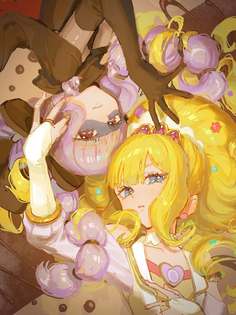 kasai amane, cure finale, and gentlu (precure and 1 more) drawn by kinakuridon