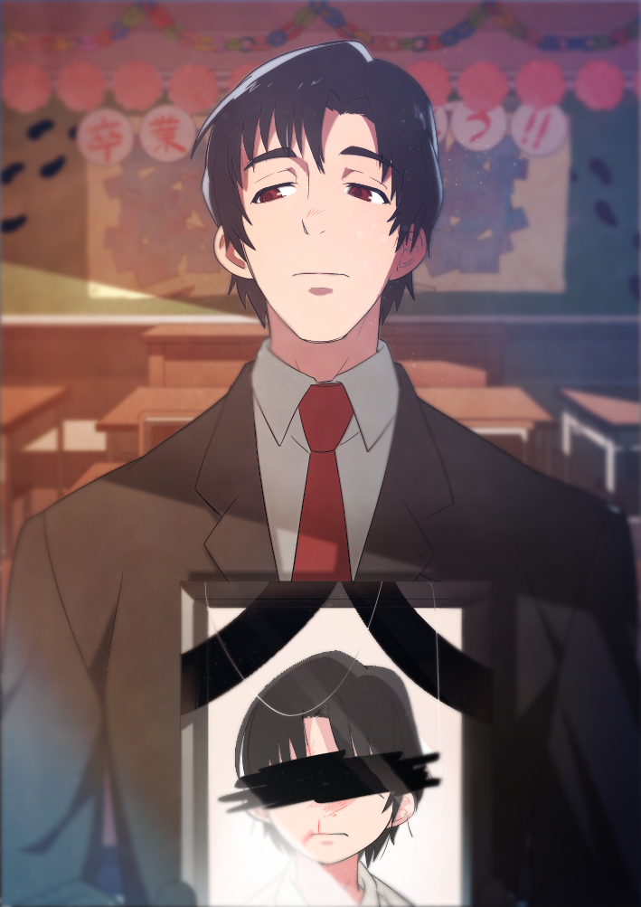 yashiro gaku (boku dake ga inai machi) drawn by takamono