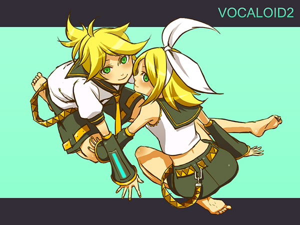 kagamine rin and kagamine len (vocaloid) drawn by tamtam