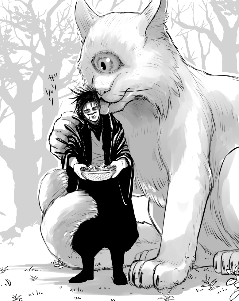 choso and akutami gege (jujutsu kaisen) drawn by mozu_(hayanie001)