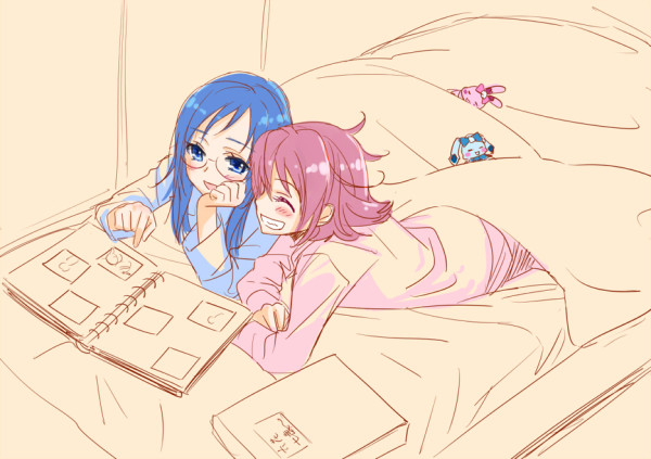 hishikawa rikka, aida mana, rakeru, and sharuru (precure and 1 more) drawn by ooshima_tomo