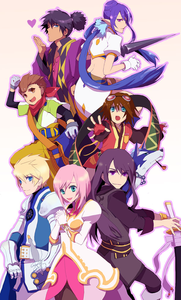 yuri lowell, estellise sidos heurassein, rita mordio, judith, raven, and 3 more (tales of and 1 more) drawn by inaho178