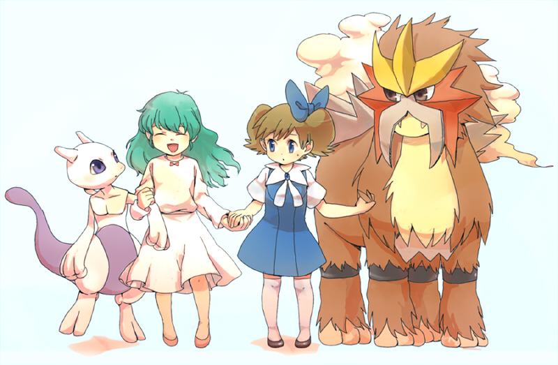 mewtwo, entei, molly hale, ambertwo, and amber (pokemon and 2 more) drawn by norisa