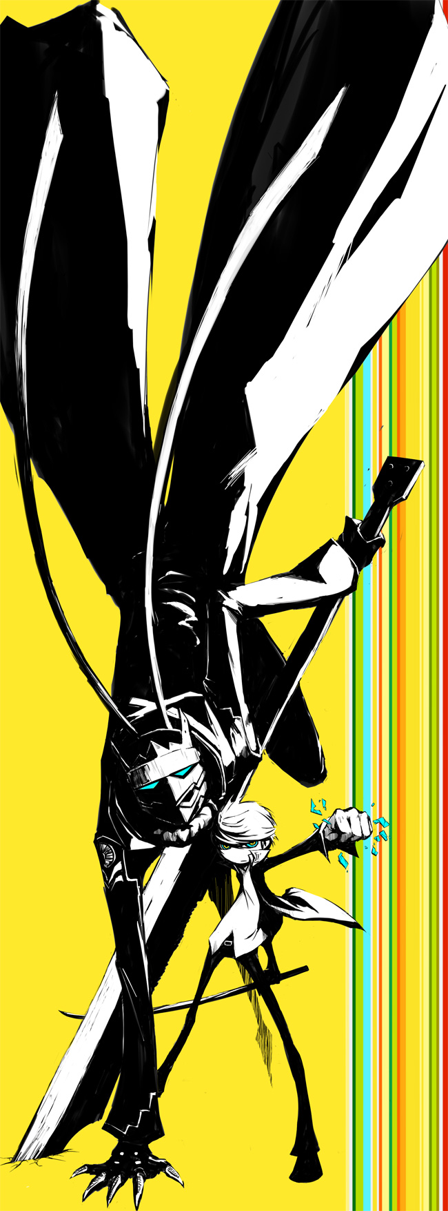 narukami yu and izanagi (persona and 1 more) drawn by satake_(kagecro)