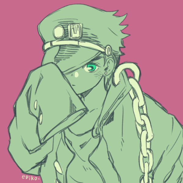 kujo jotaro (jojo no kimyou na bouken and 1 more) drawn by epiko_(aki)