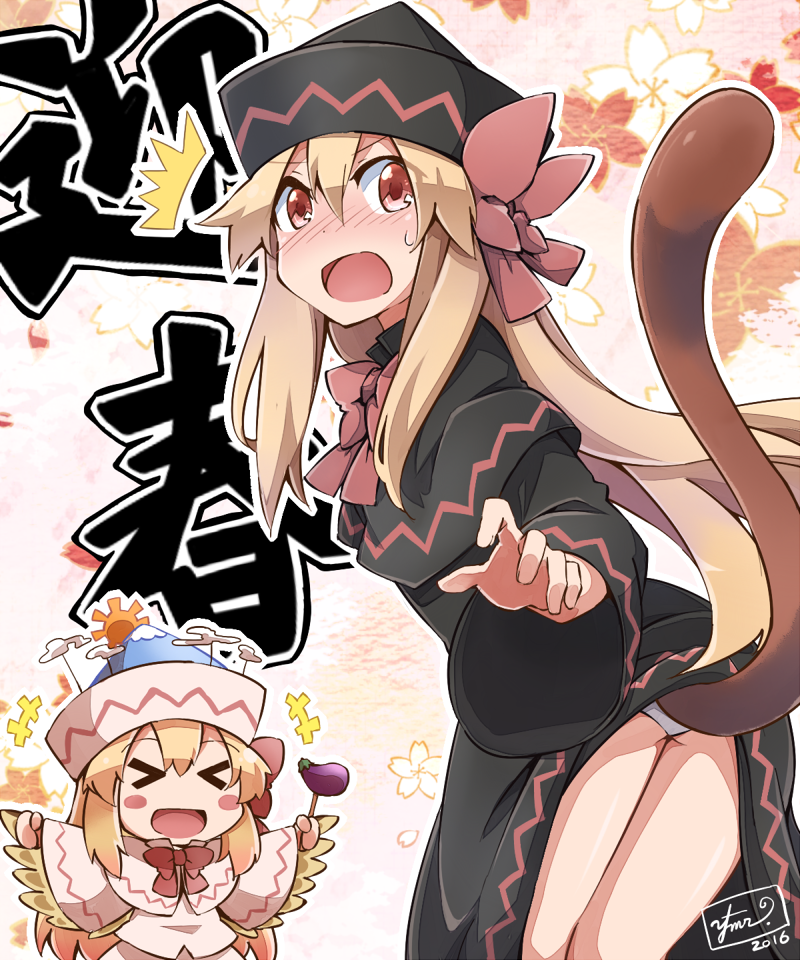 lily white and lily black (touhou) drawn by yutamaro