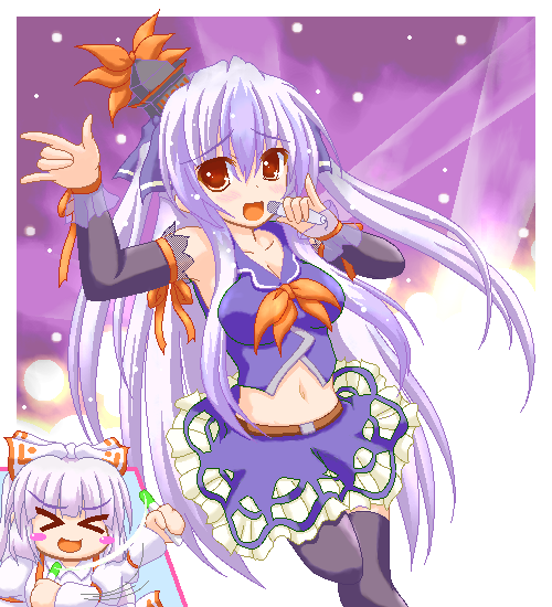 fujiwara no mokou and kamishirasawa keine (touhou) drawn by marimo_(artist)