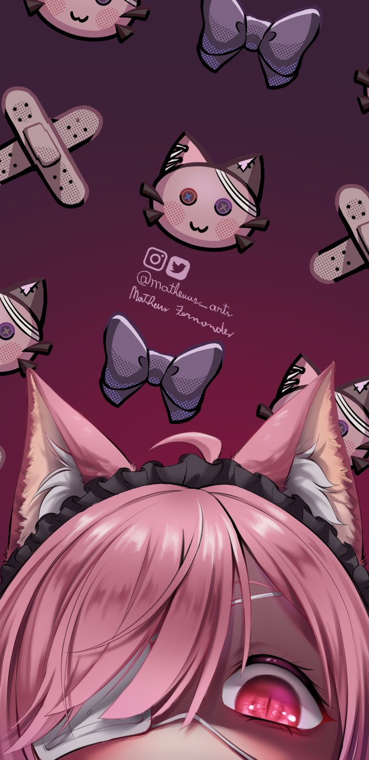 mikeneko and pon-chan (indie virtual youtuber) drawn by matheuus_arts