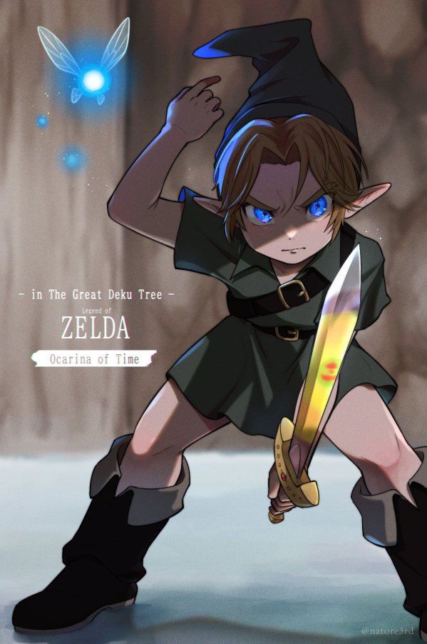 link, young link, and queen gohma (the legend of zelda and 1 more) drawn by mobb_ojisan