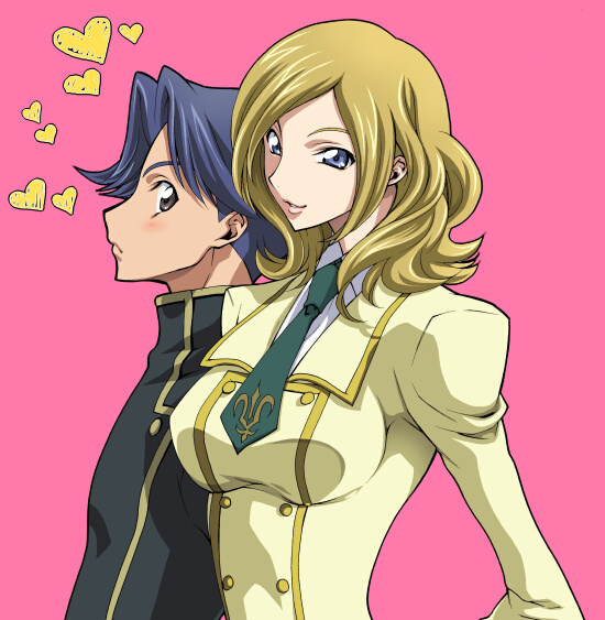 milly ashford and rivalz cardemonde (code geass) drawn by iyou and mizuno_poppo
