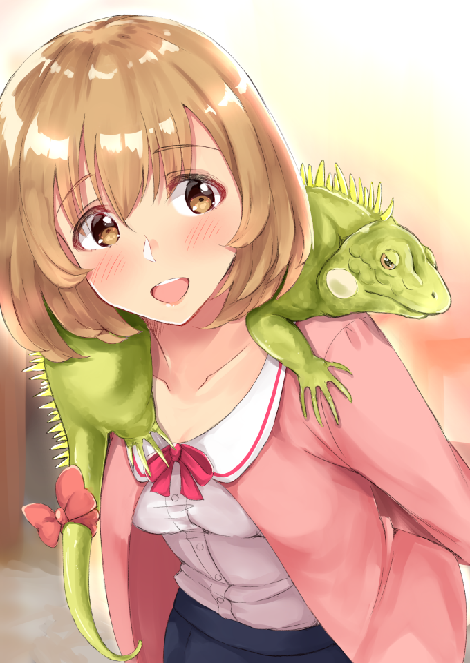 koga koharu and hyou-kun (idolmaster and 1 more) drawn by sg_(esujii)