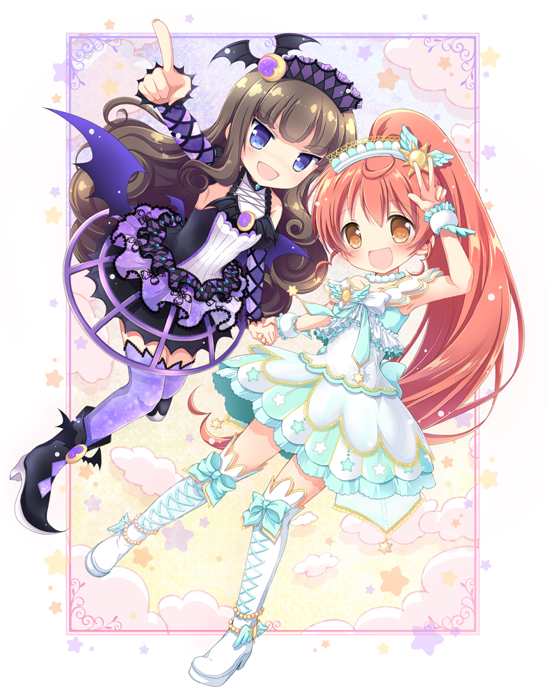 kurosu aroma and shiratama mikan (pretty series and 1 more) drawn by nanase_miori