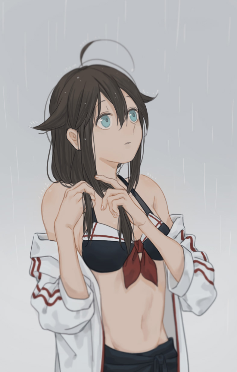 shigure and shigure kai ni (kantai collection) drawn by ahn