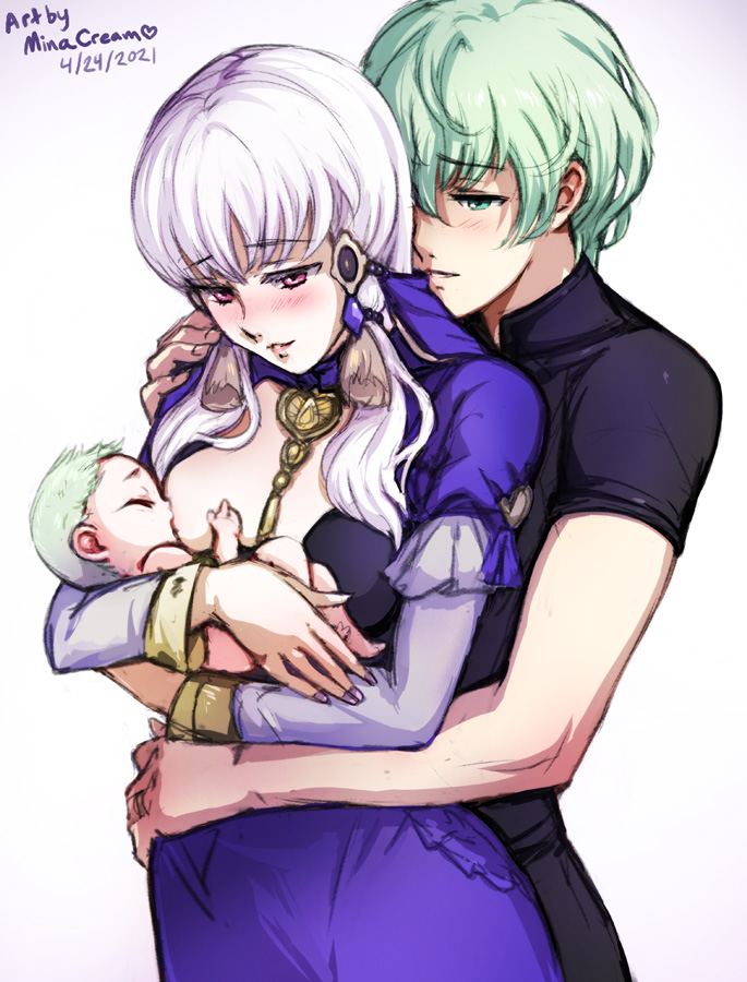 lysithea von ordelia and male byleth (fire emblem and 1 more) drawn by mina_cream