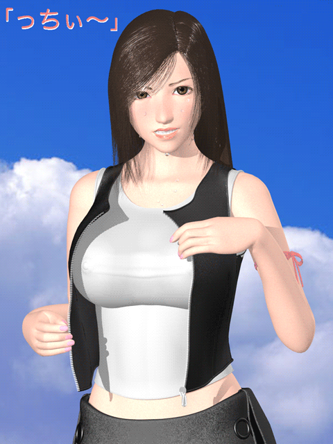 tifa lockhart (final fantasy and 2 more) drawn by fighting_cuties