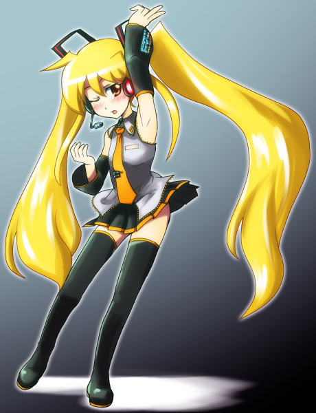 hatsune miku and fate testarossa (vocaloid and 2 more) drawn by yn1982