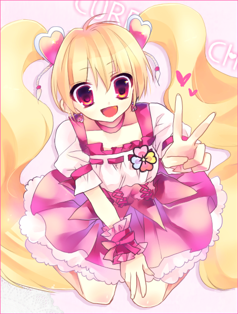 momozono love and cure peach (precure and 1 more) drawn by yamako_(ichi6513)