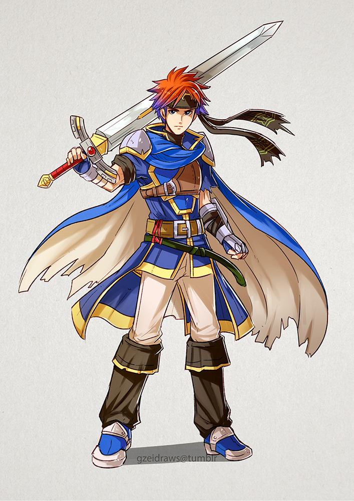 ike and roy (fire emblem and 2 more) drawn by gzei